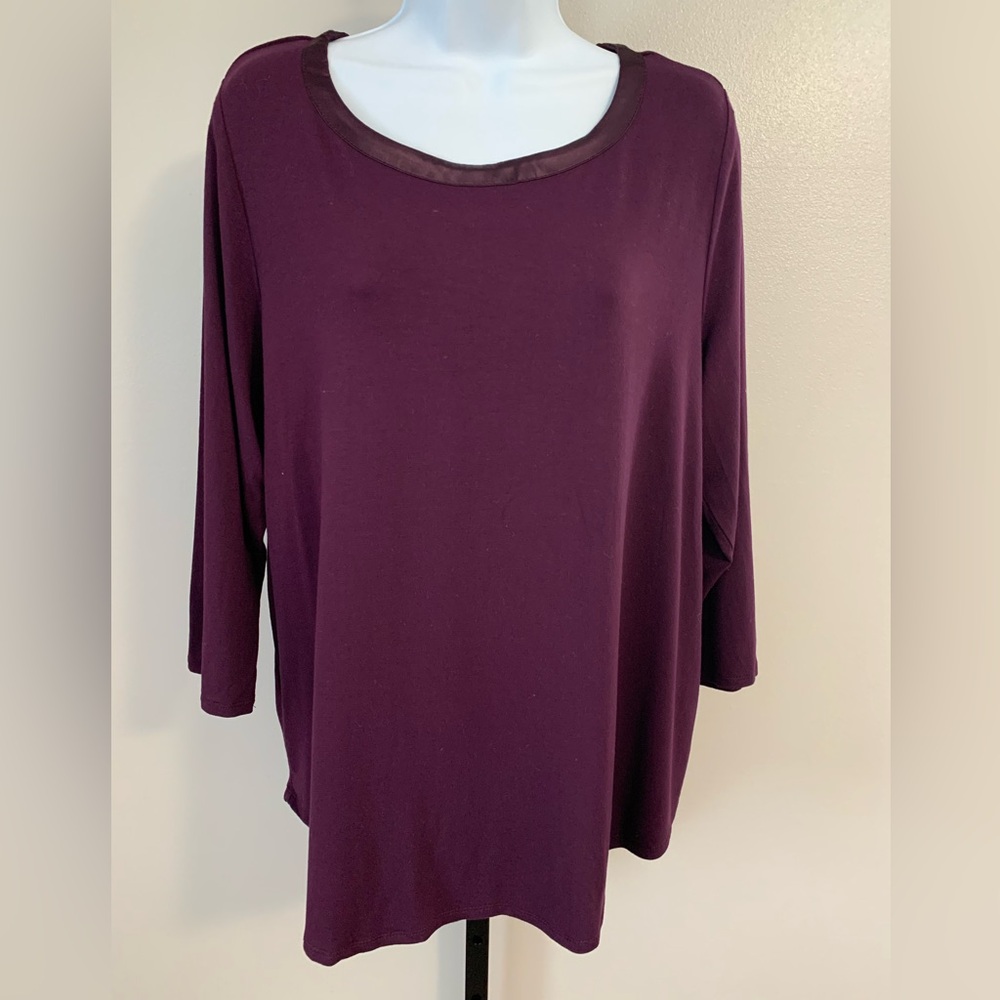 Premise Women's Long Sleeve Top in Deep Purple - Picture 14 of 16